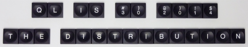 QL IS 30 2014 - THE DISTRIBUTION - logo written with QL keys