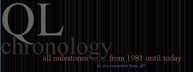 The Sinclair QL chronology, all milestones from 1981 until today - edited by Urs König (COWO)